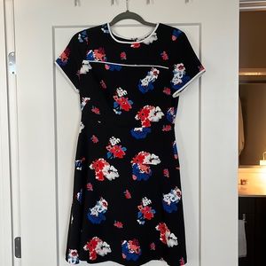 NWT VINCE CAMUTO Floral Print Fit & Flare Mini Dress